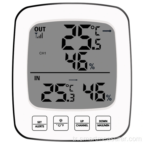 Açık Kablosuz Higrometre Termometre Sıcaklık Nem Ölçer